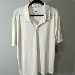 Eight Bells men’s size Large casual golf shirt, NWT off white/cream color